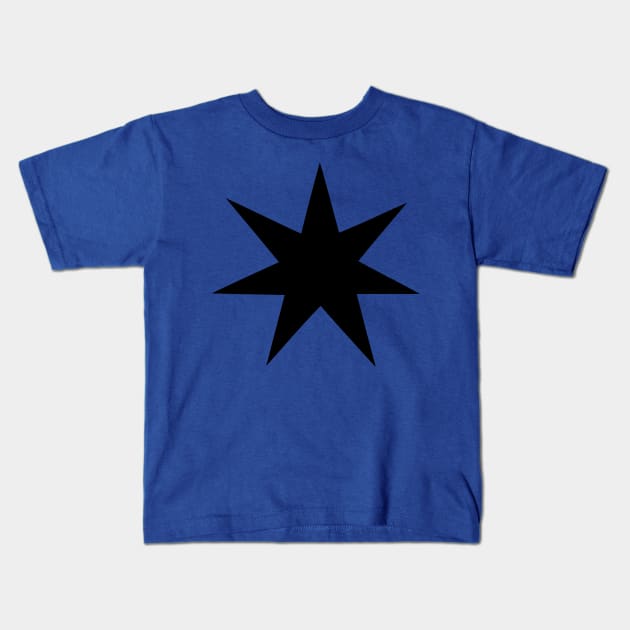 seven pointed star Kids T-Shirt by Huggy Mauve